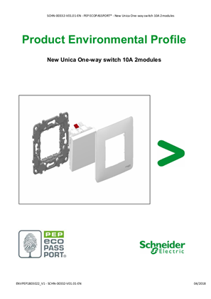 Unica - One-way switch 10A 2modules - Product Environmental Profile