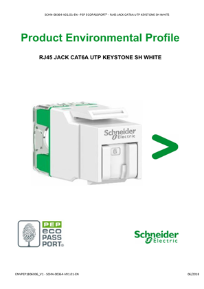 PEP - RJ45 JACK CAT6A UTP KEYSTONE SH WHITE