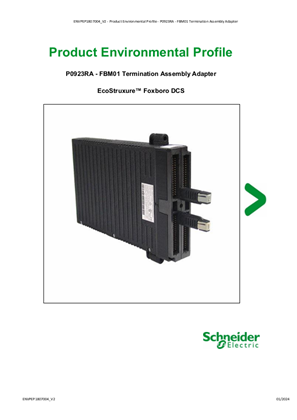 Termination Assembly Adapter TAA01, Product Environmental Profile