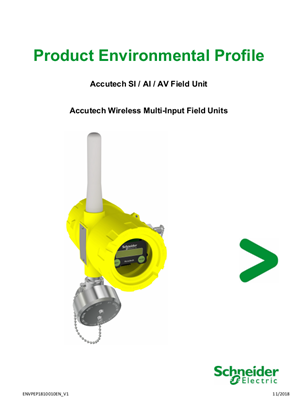 Accutech SI / AI / AV Field Unit, Product Environmental Profile