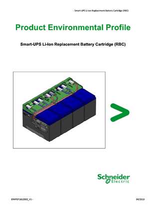 Product Environmental Profile for SMART UPS Lithium Ion RBC_EN