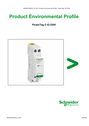 Acti9 - PowerTag C IO 230V - Product Environmental Profile
