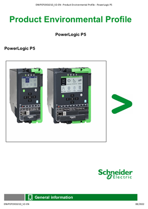 PowerLogic P5, Environmental Disclosure, Product Environmental Profile