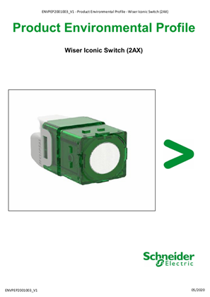 Wiser Iconic Switch (2AX) - Product Environmental Profile
