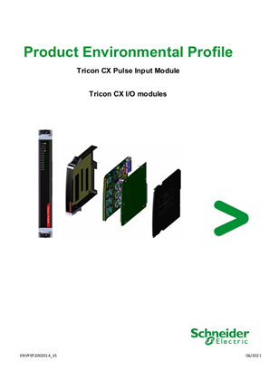 Tricon CX Pulse Input Module, Product Environmental Profile
