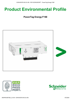 PowerLogic PowerTag F160, Environmental Disclosure, Product Environmental Profile