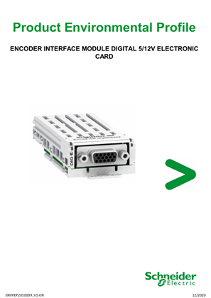 ENCODER INTERFACE MODULE DIGITAL 5/12V ELECTRONIC CARD, Product Environmental Profile
