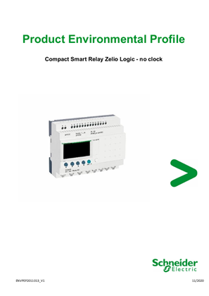 Compact Smart Relay Zelio Logic - no clock, Product Environmental Profile