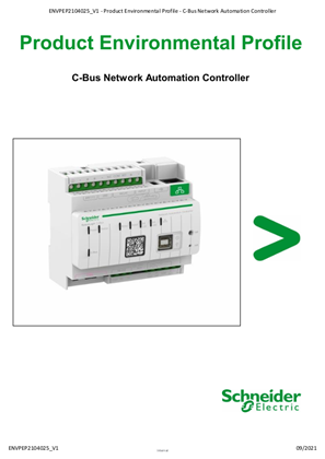 C-Bus, Network Automation Controller - Product Environmental Profile