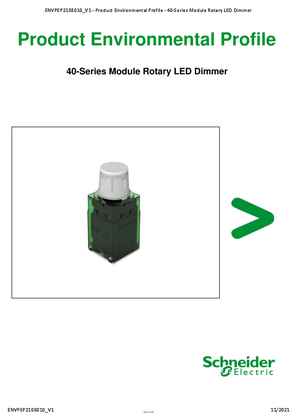 40-Series Module Rotary LED Dimmer - Product Environmental Profile