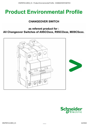 Changeover Switch - Product Environmental Profile (in EN)