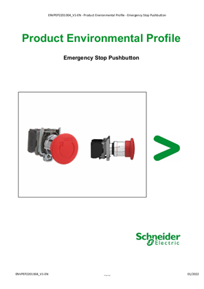 Emergency Stop Pushbutton, Product Environmental Profile, IA