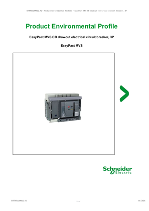 EP MVS CB 1600A 50kA 3P EDO 240VAC ETA6 drawout electrical circuit breaker
