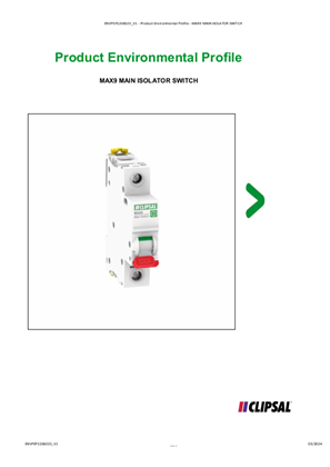 MAX9 MAIN ISOLATOR SWITCH