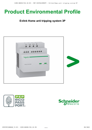 Evlink Home anti tripping system 3P, load-shedder, PEP Eco Passport