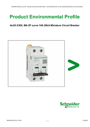 Acti9 iC65L MA 2P curve 16A 20kA Miniature Circuit Breaker