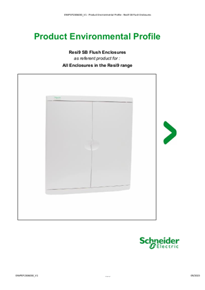 Product Environmental Profile - Resi9 SB Flush Enclosures