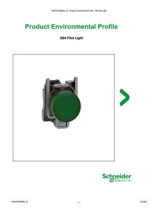 XB4 Pilot Light, Product Environmental Profile, IA