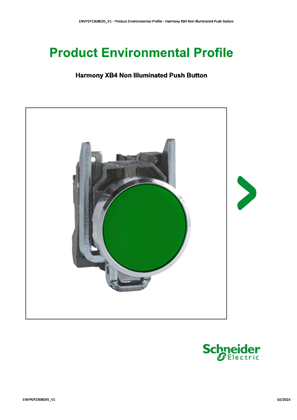 Harmony XB4 Non Illuminated Push Button, Product Environmental Profile