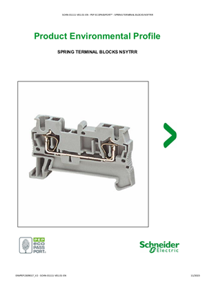 SPRING TERMINAL BLOCKS NSYTRR - Product Environmental Profile