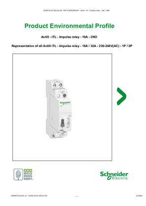 Acti9 - iTL - Impulse relay - 16A - 2NO - Product Environmental Profile