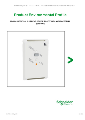 Medilec RESIDUAL CURRENT DEVICE PLATE WITH ANTIBACTERIAL SURFACE
