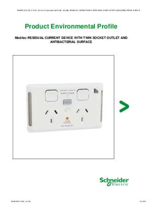 Medilec RESIDUAL CURRENT DEVICE WITH TWIN SOCKET OUTLET AND ANTIBACTERIAL SURFACE