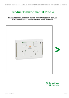 Medilec RESIDUAL CURRENT DEVICE WITH TWIN SOCKET OUTLET, POWER AVAILABLE LED AND ANTIBACTERIAL SURFACE