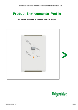 Pro Series RESIDUAL CURRENT DEVICE PLATE