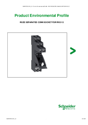 RGZE SEPARATED CONN SOCKET FOR RXG1/2