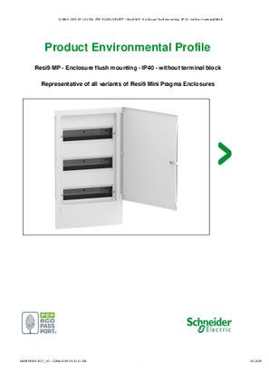Resi9 MP - Enclosure flush mounting - IP40 - without terminal block - Product Environmental Profile