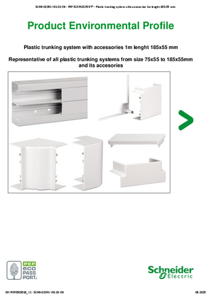 Plastic trunking system with accessories 1m lenght 185x55 mm - Product Environmental Profile