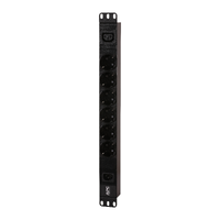 Easy Rack PDU, Basic, 1U, 1 Phase, 2.3kW, 230V, 10A, 6 SCHUKO and 1 C13 outlets, IEC60320 C14 inlet