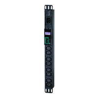 APC Easy Rack PDU, Metered, 1U, 1 Phase, 3.7kW, 230V, 16A, 8 x C13 outlets, IEC60320 C20 inlet