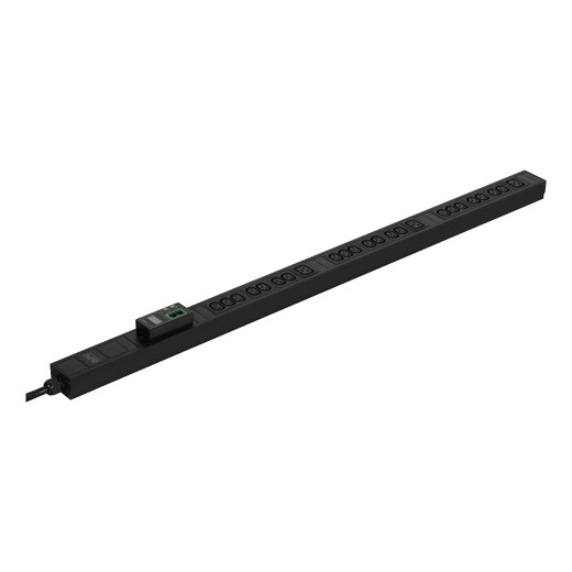 APC Easy Rack PDU, Metered, 0U, 3 Phase, 11kW, 230V, 16A, 21 x C13 and 3 x C19 outlets, IEC60309 3P+N+PE inlet