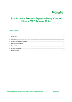 EcoStruxure Process Expert 2021 - Group Control Library