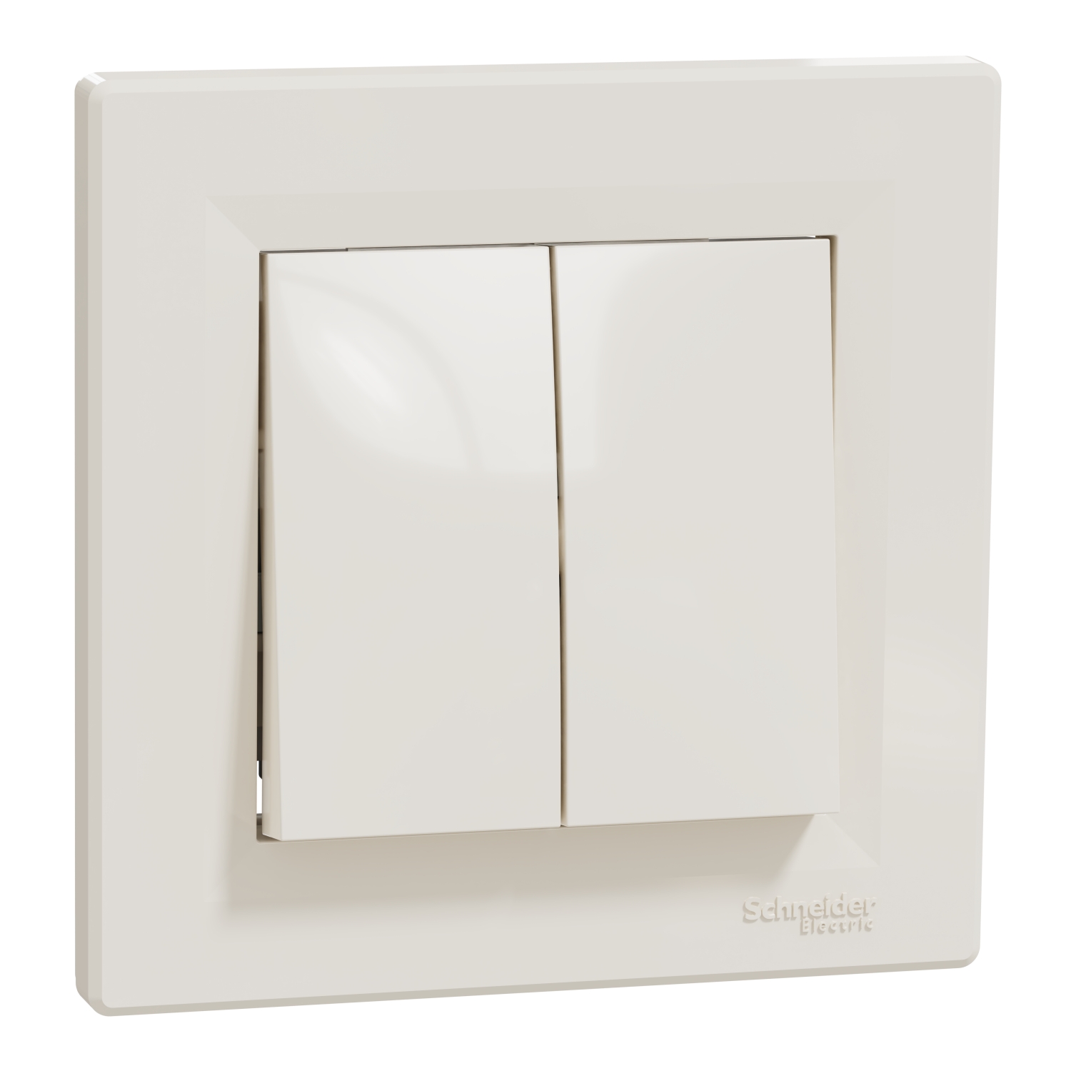 EPH0300123 Schneider Electric Asfora - Interrupteur 1 pôle 2 circuits - 10AX sans vis, crème