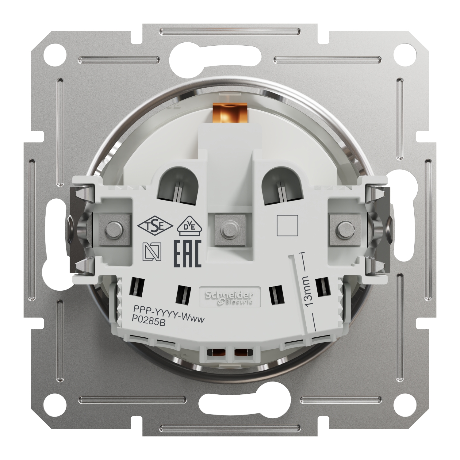 EPH2970221 Asfora single socket outlet with side earth 16A