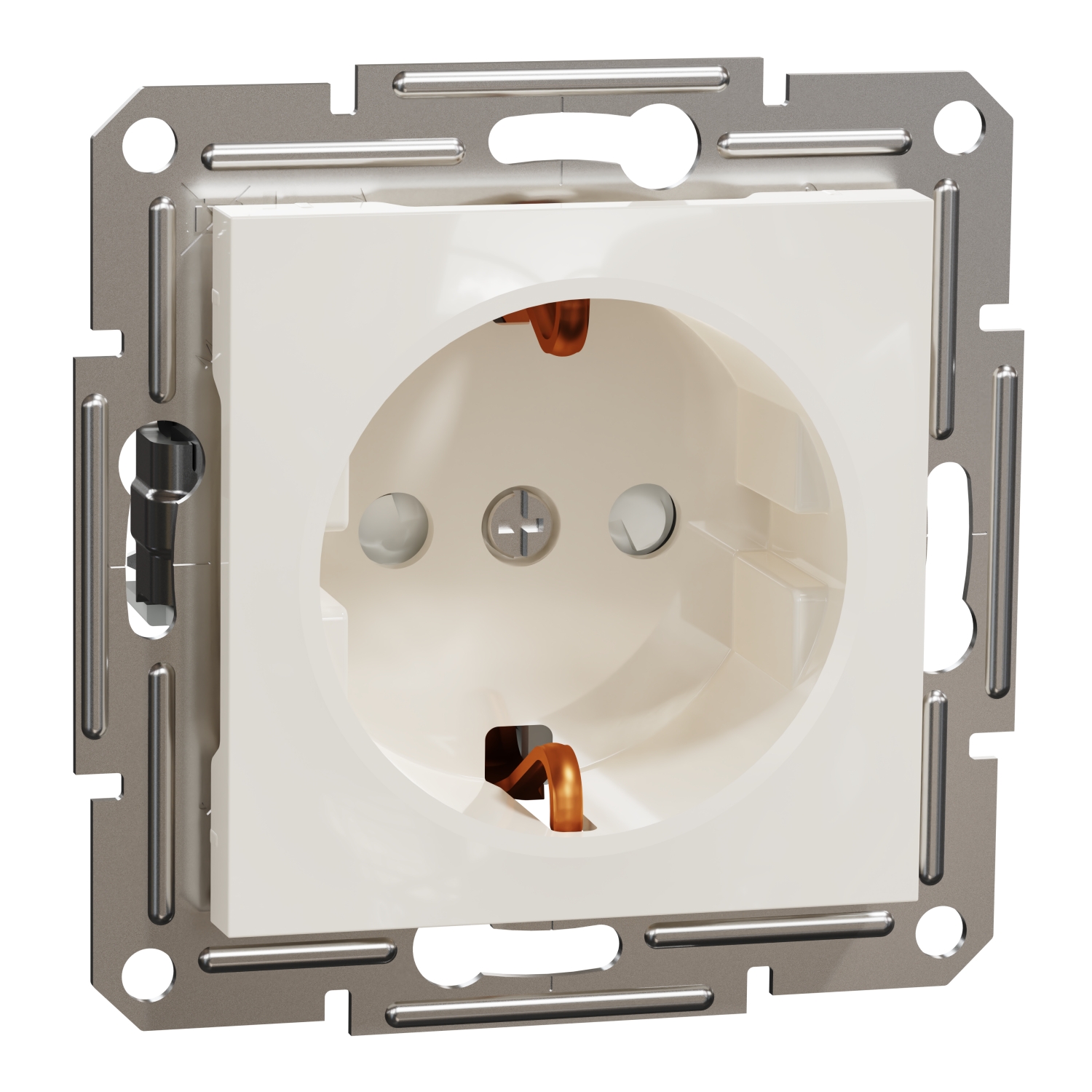 EPH2970223 Schneider Electric Asfora - Einzelsteckdose mit seitlicher Erdung - 16A Rollläden creme ohne Rahmen