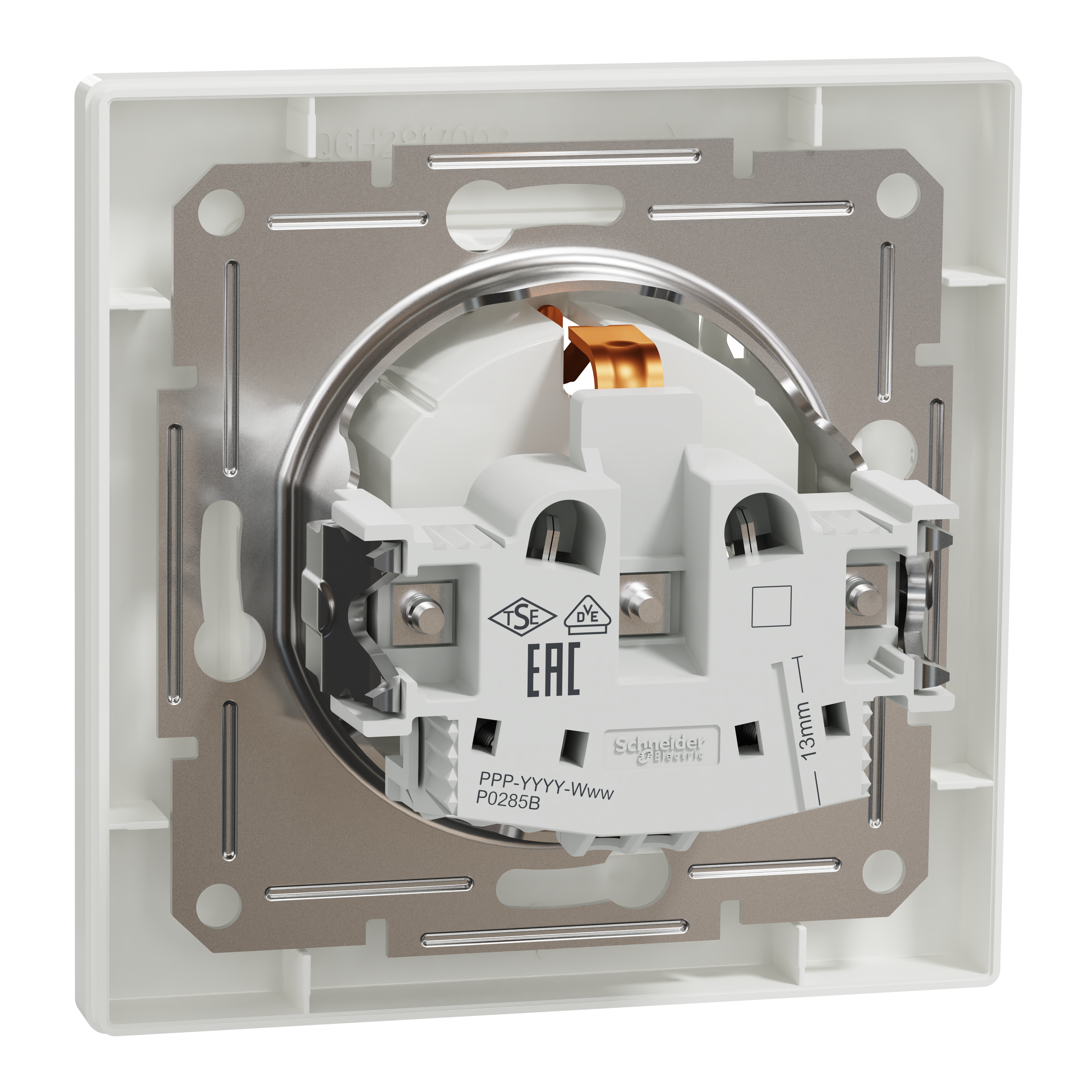 Asfora Priza Schuko Cu Impamantare 16A Capac Alb Schneider EPH3100121 