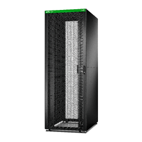 APC Easy Rack, 48U, Black, With Roof, Castors, Feet, 4 Brackets, and Side Panels, No Bottom, 2258H x 800W x 1100D mm