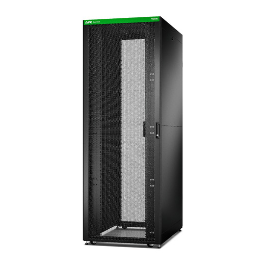 APC Easy Rack, 48U, Black, With Roof, Castors, Feet, 4 Brackets, and Side Panels, No Bottom, 2258H x 800W x 1100D mm