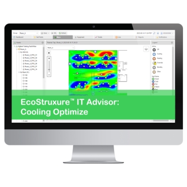 EcoStruxure IT Advisor: Cooling Optimize APC Brand Dynamically eliminates hot spots and saves energy through intelligent cooling control.