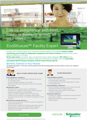 Ecostruxure Facility Expert - Ensure compliance with food safety regulations across all your stores