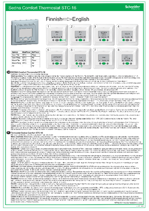 Sedna Comfort Thermostat STC-16 (Page 1 to 3)