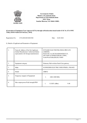 ETA India_ZBRN2 Access Point for Wireless and Batteryless pushbuttons