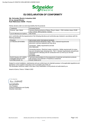 EU DOC - Zelio Relay RXG RGZE