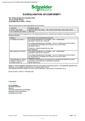Manufacturer EU DOC SSL1 relays and SSLZ sockets