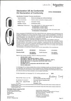 Schneider Charge EU Declaration of Conformity Schneider Electric