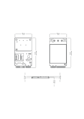 4G kit for EVlink Pro AC Metal - Technical Drawings